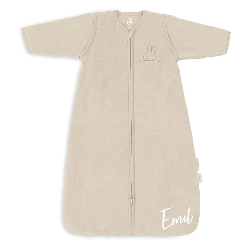 Sleeping bag with removable sleeves 90cm - Sleepy Miffy Terry, Nougat | Jollein
