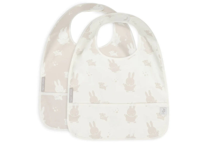 Waterproof bibs Miffy & Snuffy set of 2, nougat | Jollein
