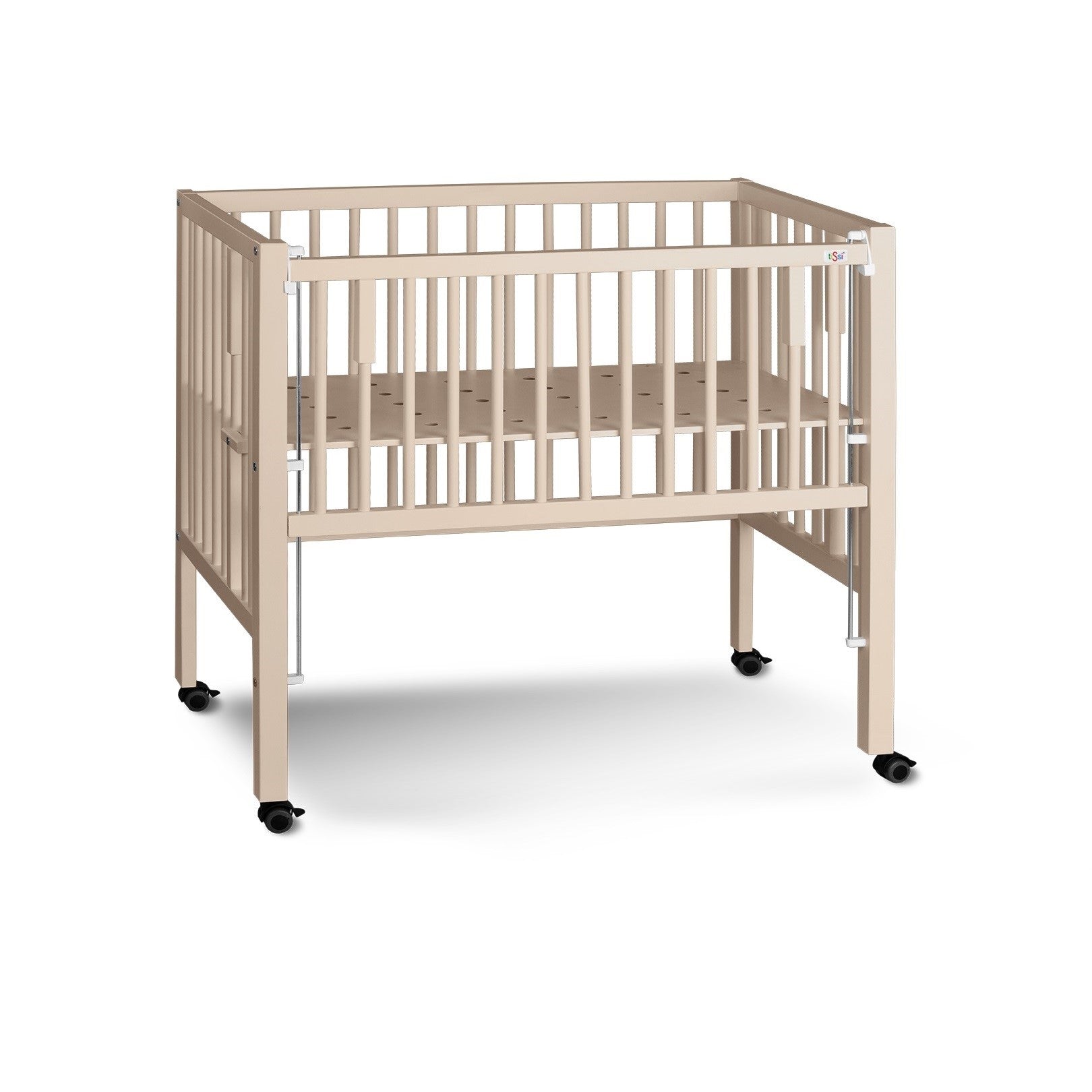 Maxi Boxspring side bed - beech, beige | Tissi®