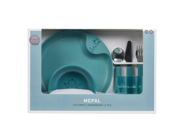 Children's Dinnerware Set Baby 6-piece - Deep Turquoise | Mepal