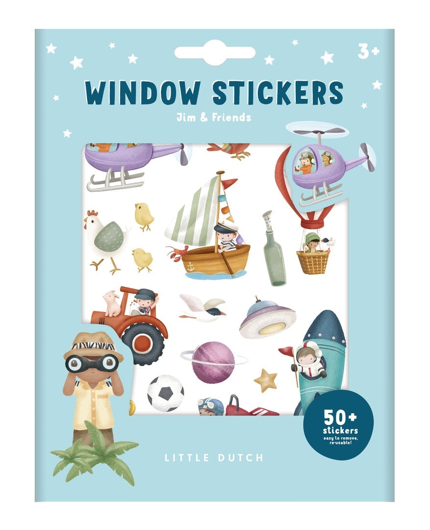 Window sticker Jim & Friends | Little Dutch