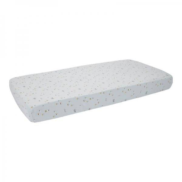 Fitted sheet Sailors Bay 60 x 120 cm, blue | Little Dutch