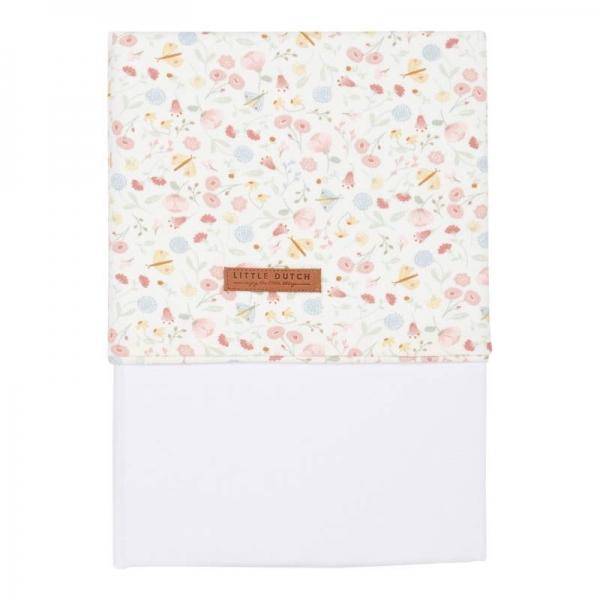 Cradle sheet Flowers & Butterflies | Little Dutch