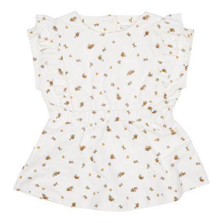 Sleeveless dress White Blossom, size 80 | Little Dutch