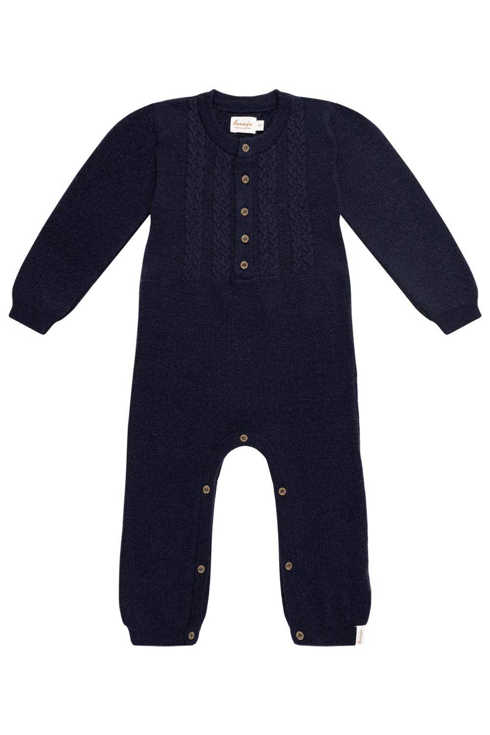Knitted onesie "Navy", blue, size 86-92 | leevje