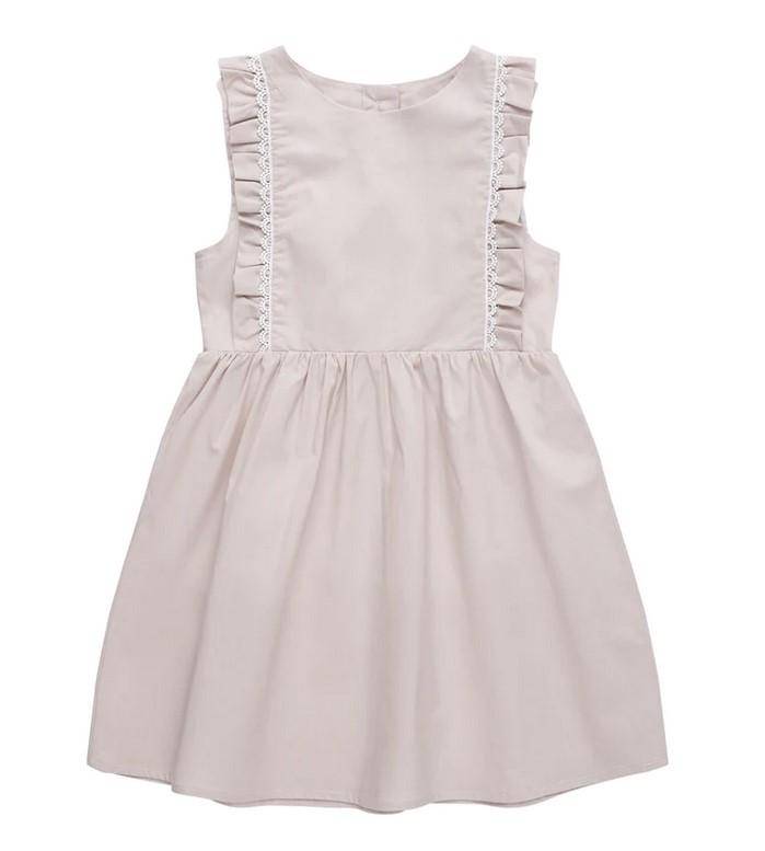 Dress with lace details "Powder Gray" 'Beige size 62 / 68 | leevje