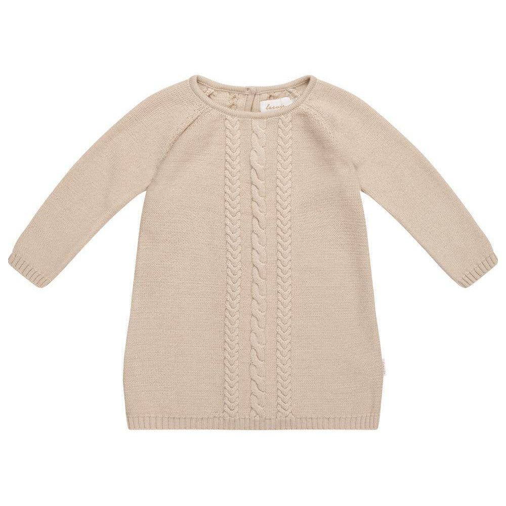 Cable-knit dress "Powder Gray" size 62 / 68 | leevje