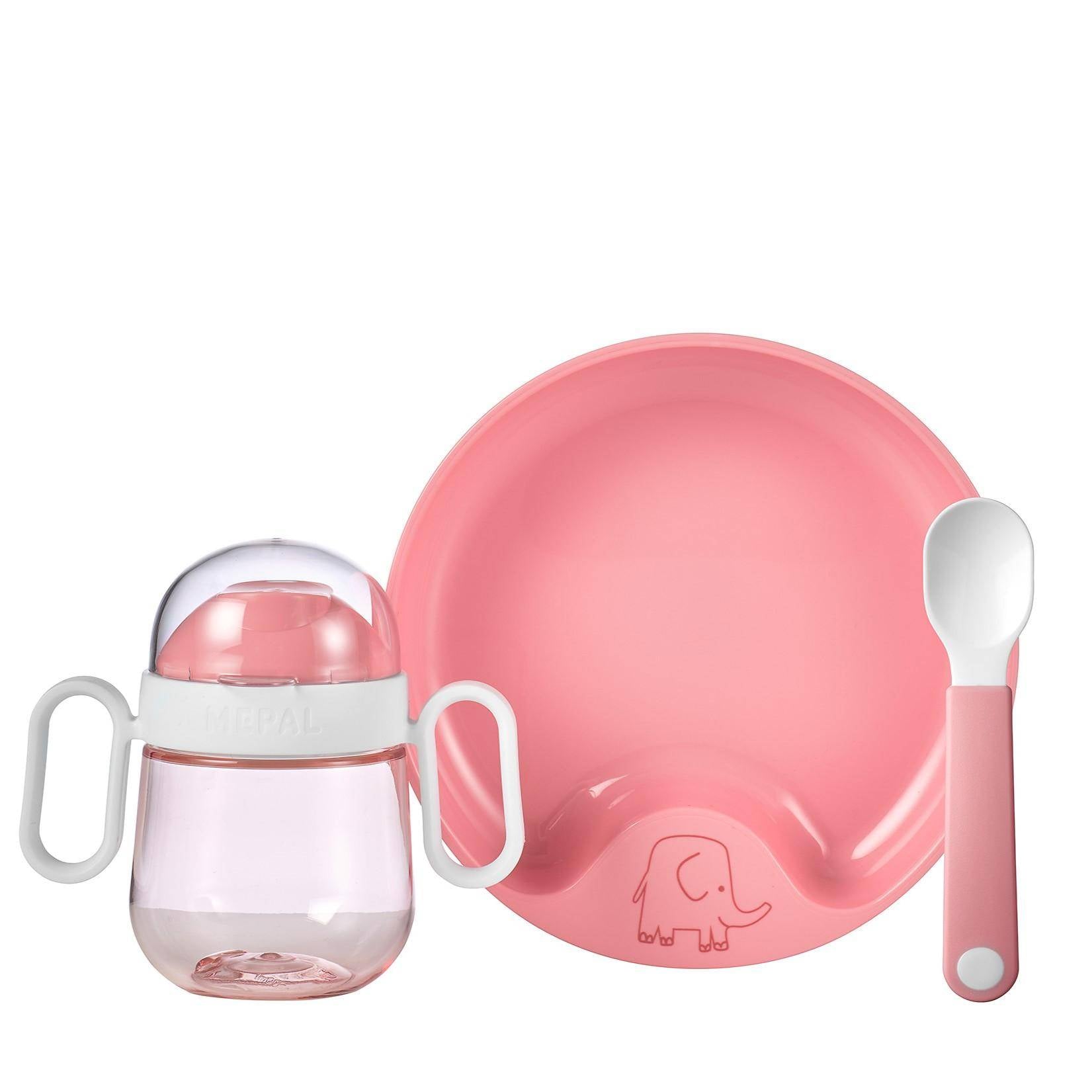Baby Tableware Set Baby 3-piece - Deep Pink | Mepal