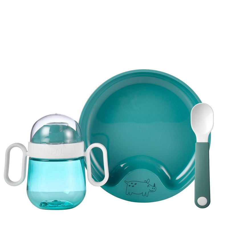 Baby Dinnerware Set Baby 3-piece - Deep Turquoise | Mepal