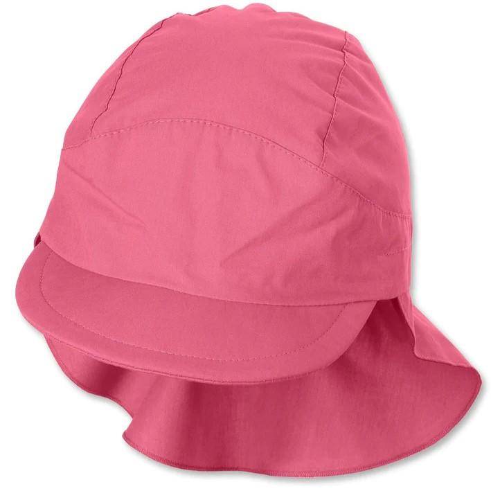 Peaked cap with neck protection Coral, size 49 | Sterntaler