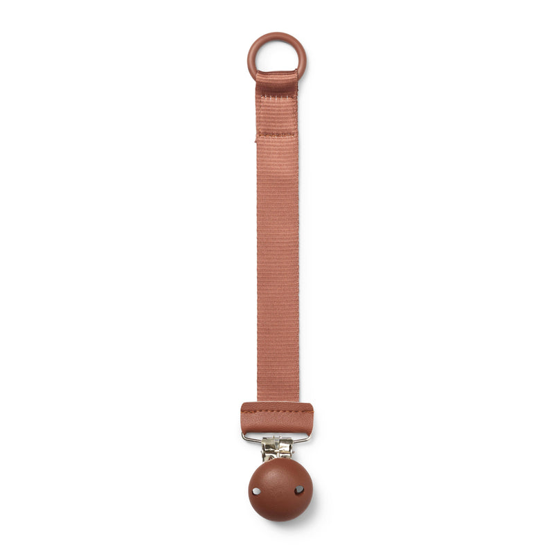 Pacifier chain with wooden detail - Burnt Clay | Elodie