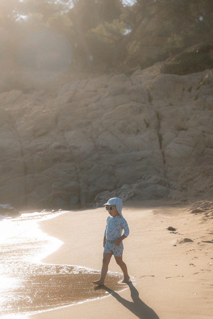 Long-sleeved swimming shirt Seashells Multi-colour | Little Dutch