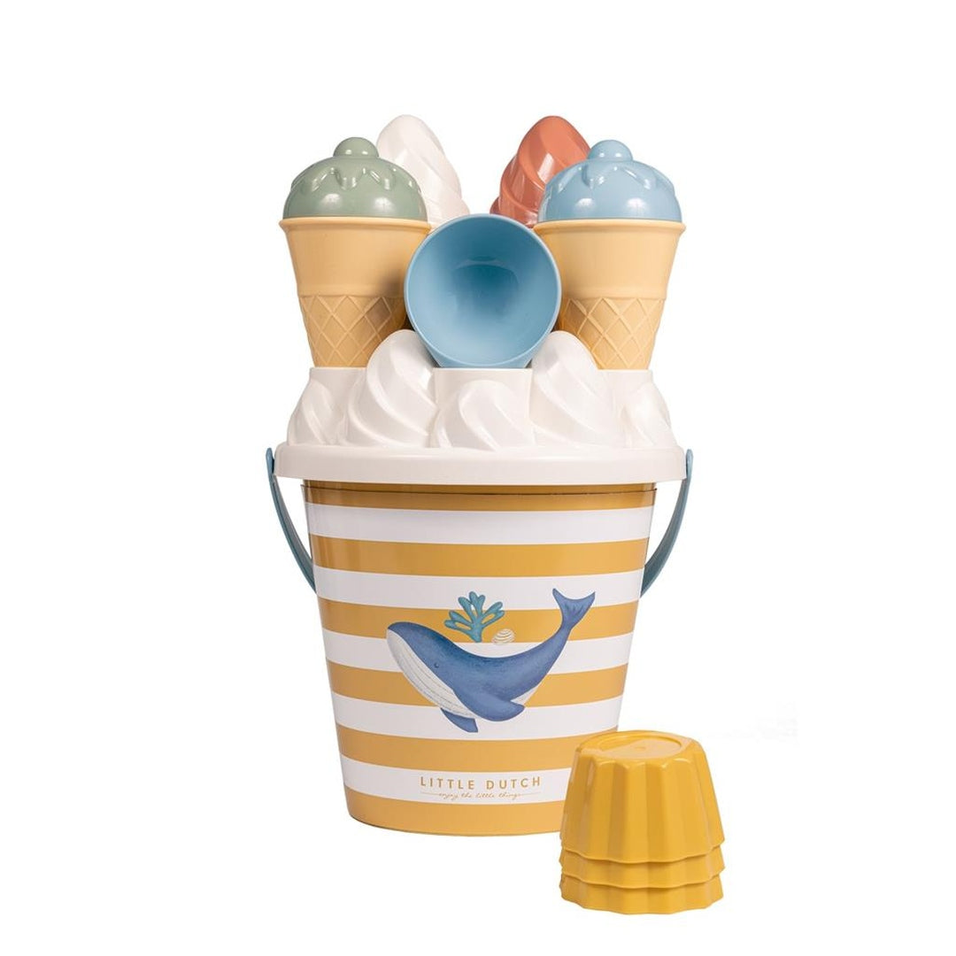 Set de seaux et de glaces pour enfants à partir de 18 mois – Jouets de plage bleus