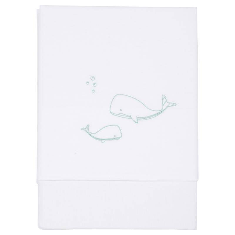 Children's bed sheet Ocean Mint embroidered | Little Dutch