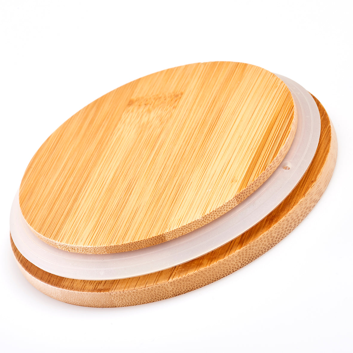 Storage jar with bamboo lid - 650 ml - Ceramic | Zeller