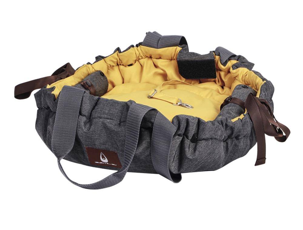 Cat & Dog Carrier "SHELLY" grey/mustard 72 x 55 cm | Nobby