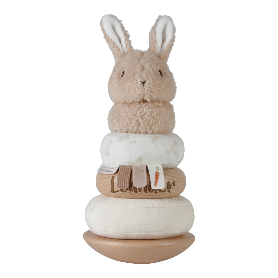 Personalisierter Stapelturm Baby Bunny mit Namen Geschenk zur Geburt
