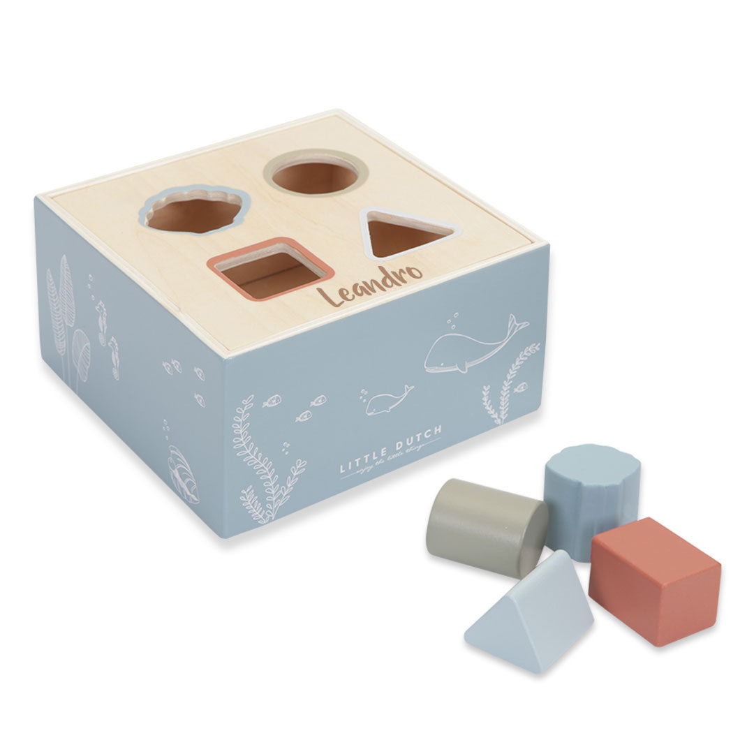 Formen Steckspiel Holz Blau