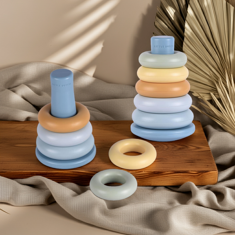 Stacking Tower Blue – Motor Skills Toy for Babies and Toddlers