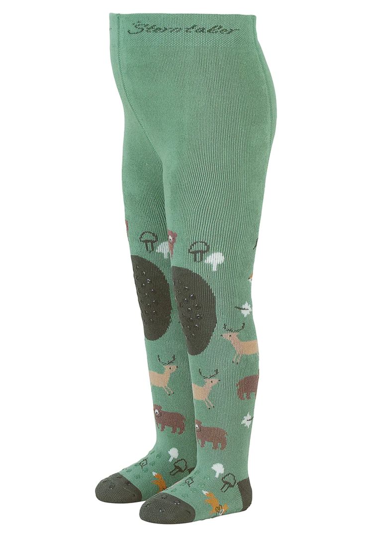Crawling tights forest animals size 74 stone green | Sterntaler