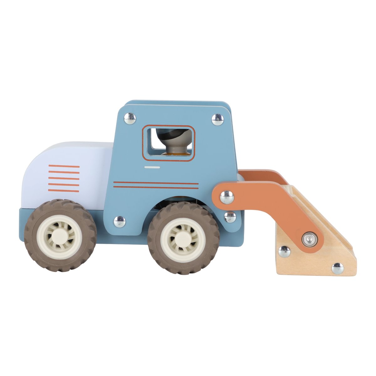 Personalisiertes Holzspielzeug Bulldozer mit Gravur – Babygeschenk mit Name