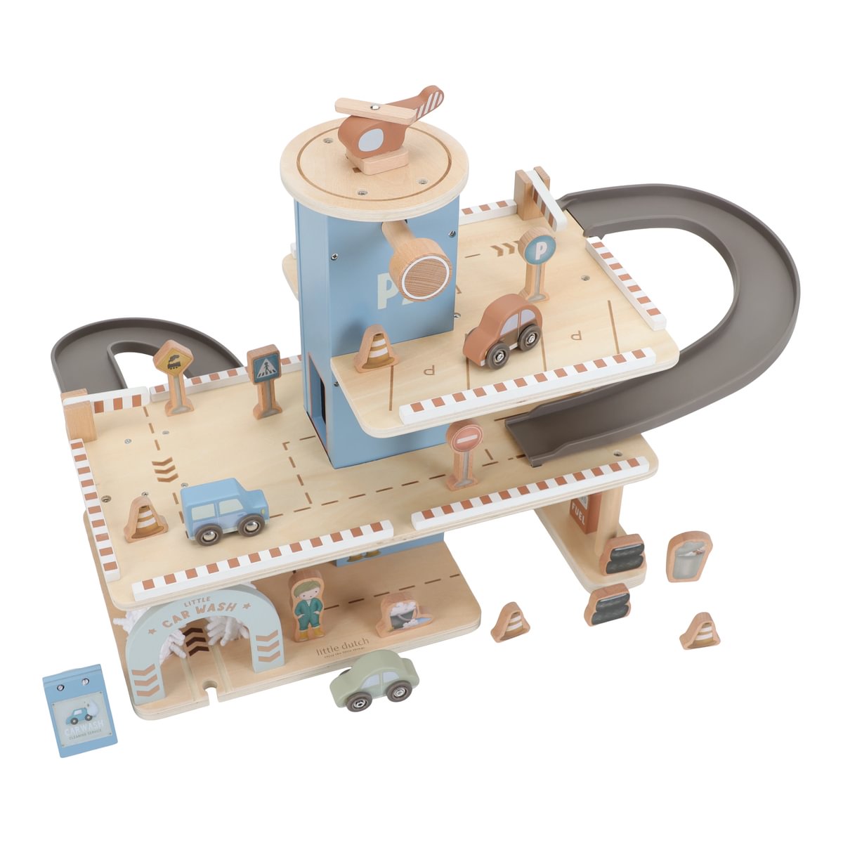 Personalized wooden train parking garage | Schmatzepuffer