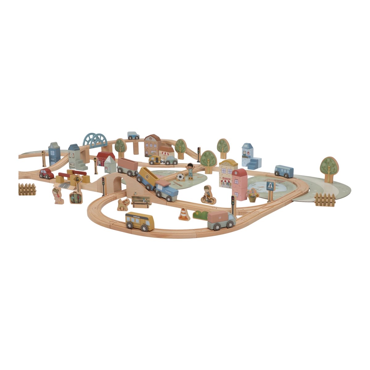 Large XL wooden train set – 113 pieces | Schmatzepuffer