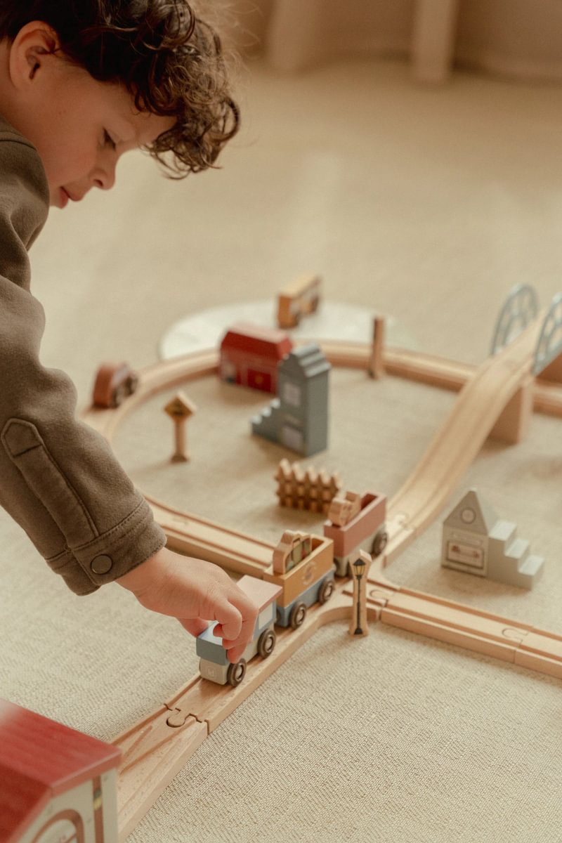 Large XL wooden train set – 113 pieces | Schmatzepuffer