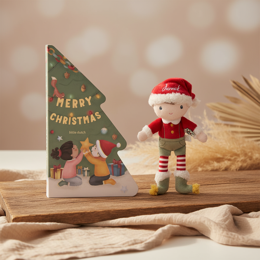 Coffret cadeau avec livre de Noël pour bébés et enfants