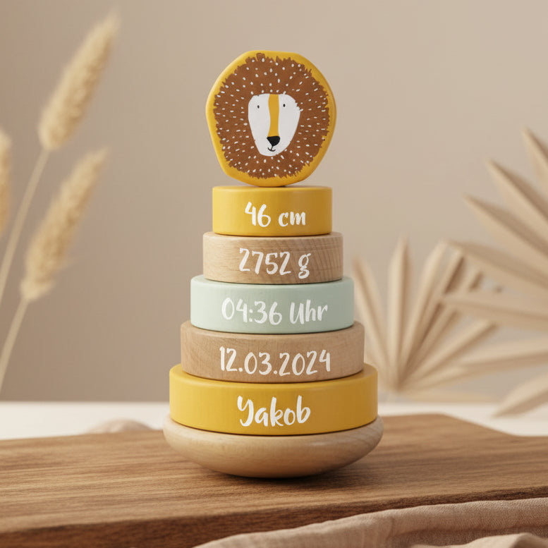 Wooden Stacking Tower - Mr. Lion - For Birth | Trixie