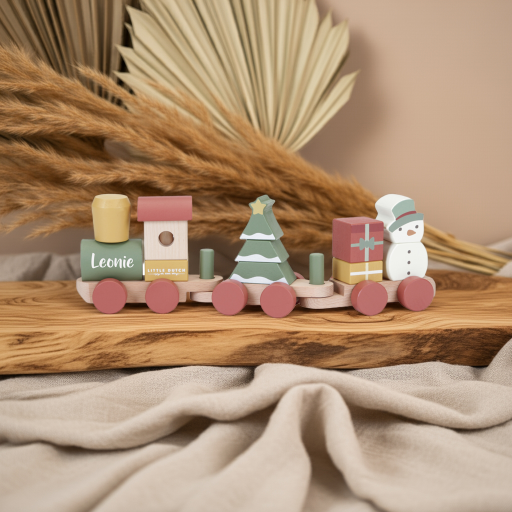 Personalized Wooden Train Christmas – Birth Gift