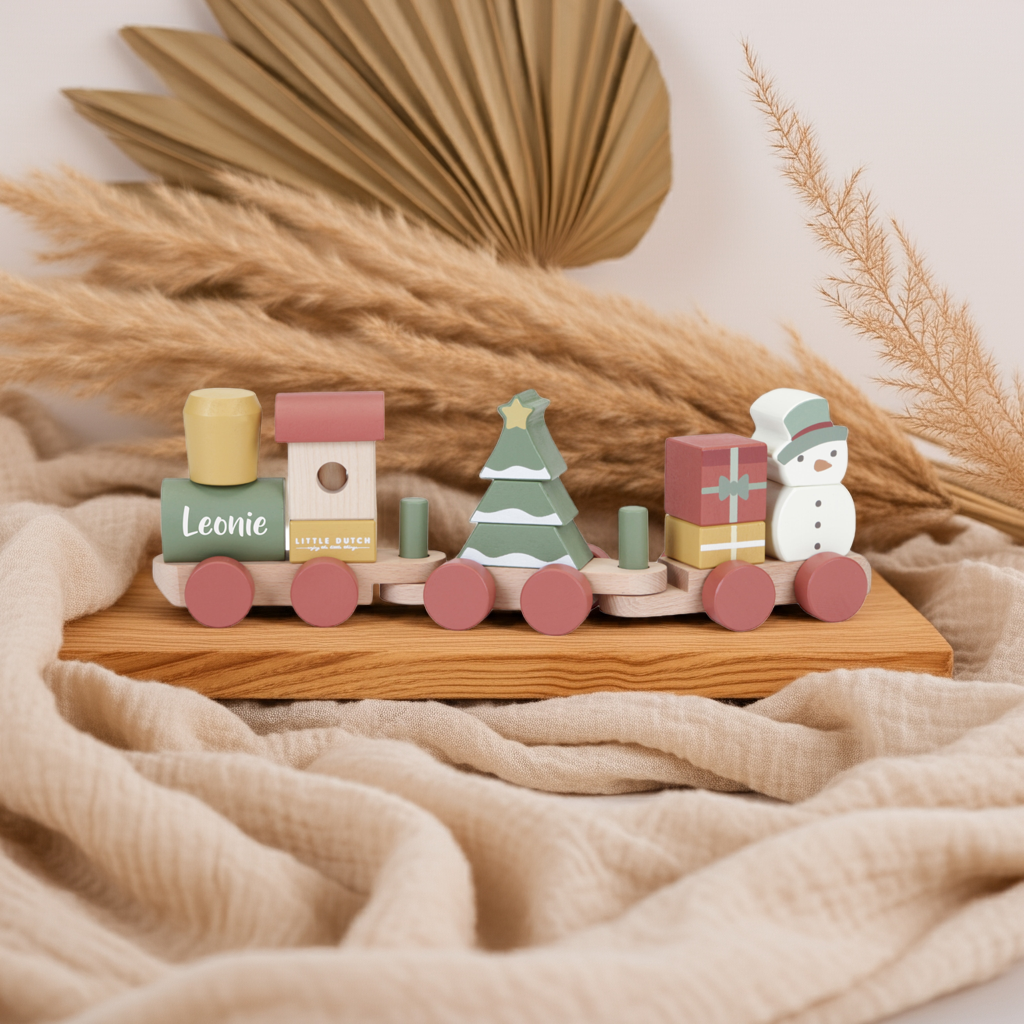 Personalized Wooden Train Christmas – Birth Gift