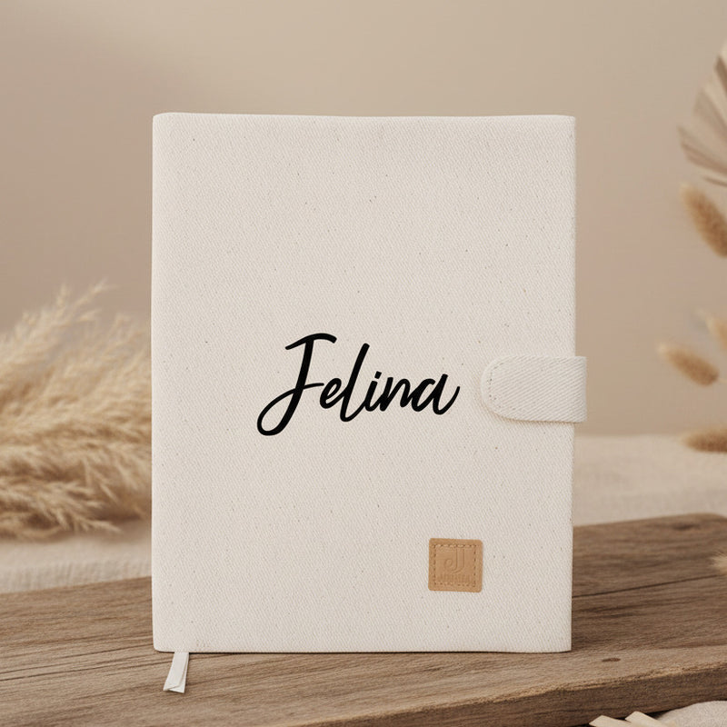 Child health record booklet cover & maternity record booklet cover Twill Sand | Jollein