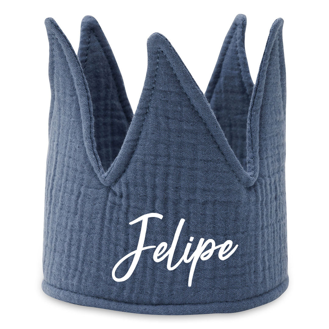 Couronne d'anniversaire bleue en coton pour le 1er au 5e anniversaire | Jollein