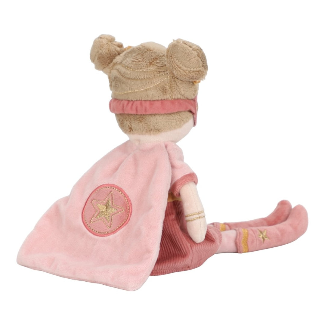 Kuschelpuppe Superheldin Rosa 35 cm – Geschenk für kleine Heldinnen