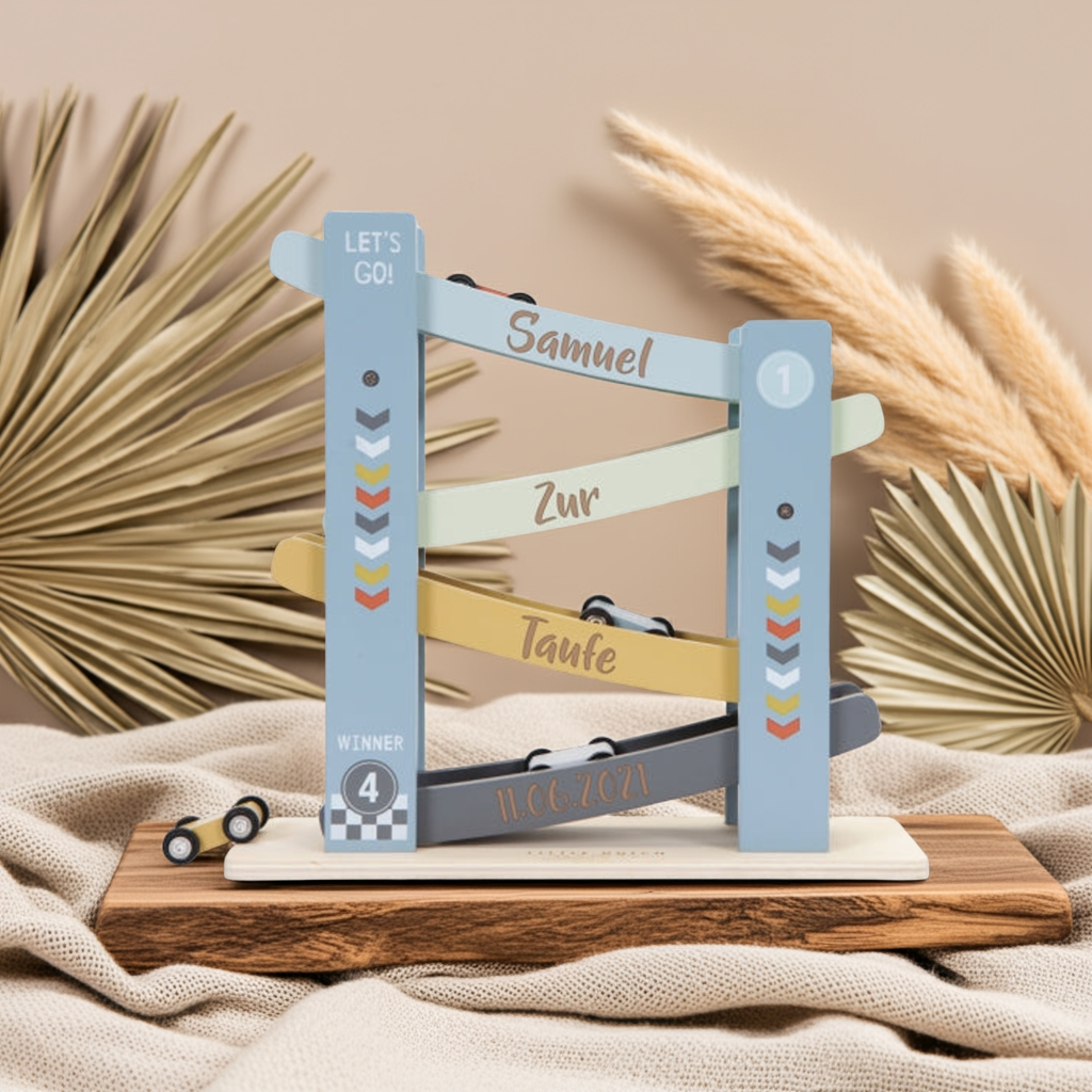 Personalized Marble Run Christening Gift by Schmatzepuffer