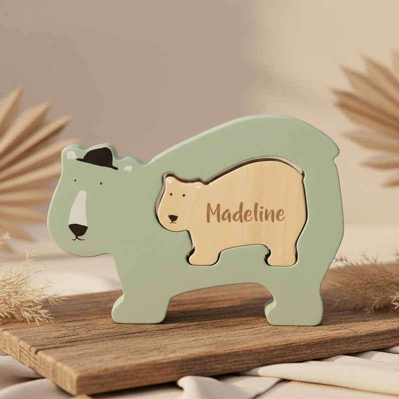 Wooden Baby Puzzle - Mr. Polar Bear | Trixie