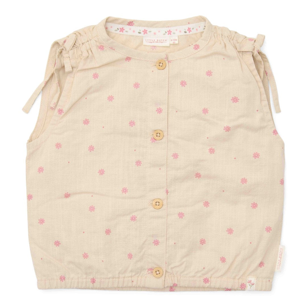 Ärmellose Bluse Sand für Babys und Kinder
