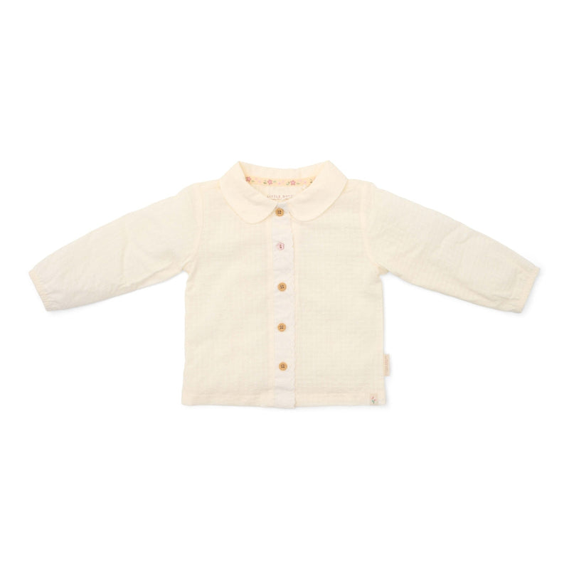Long-Sleeve Blouse Cream for Babies and Children