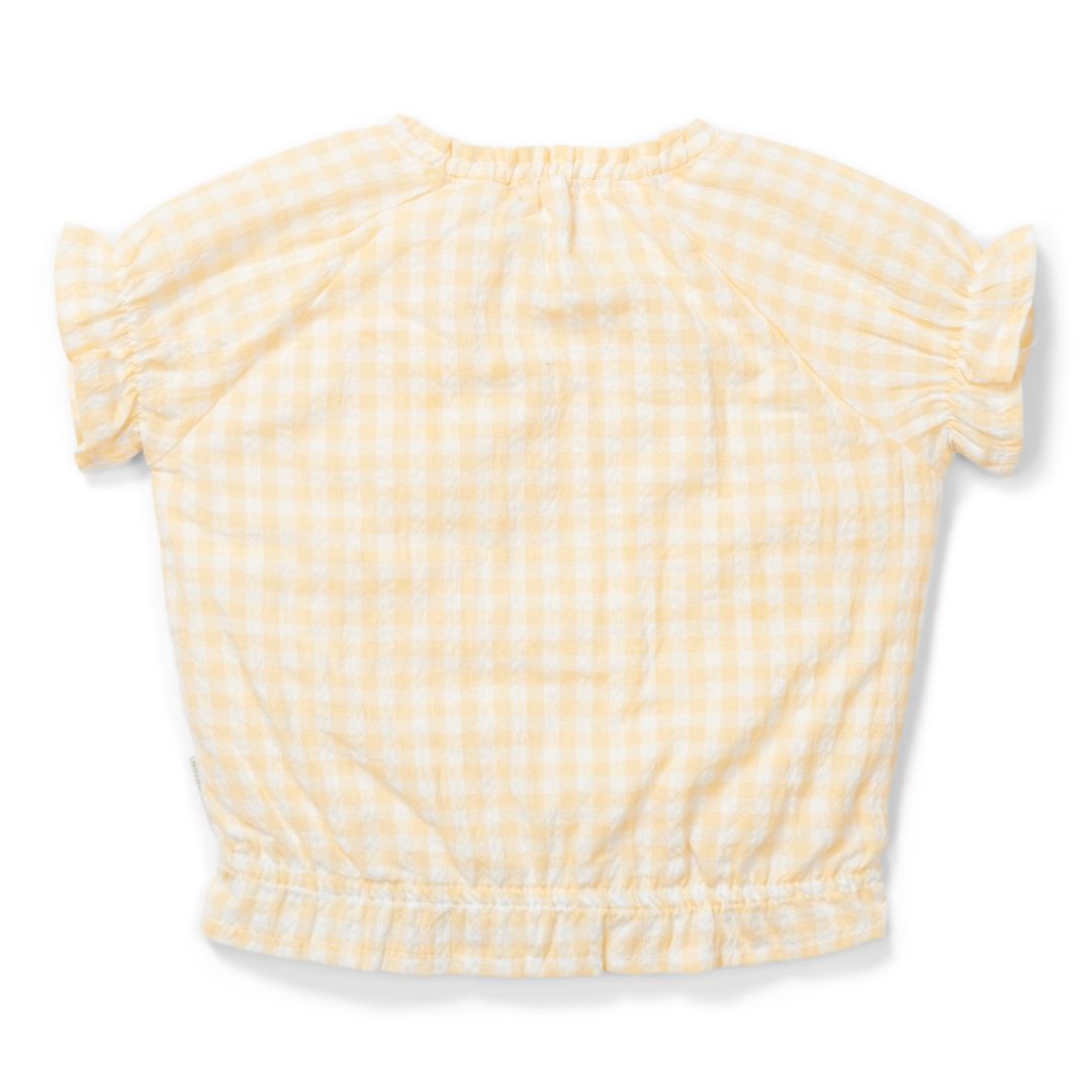 Blouse Sunshine Checks – Children's short-sleeved blouse for summer