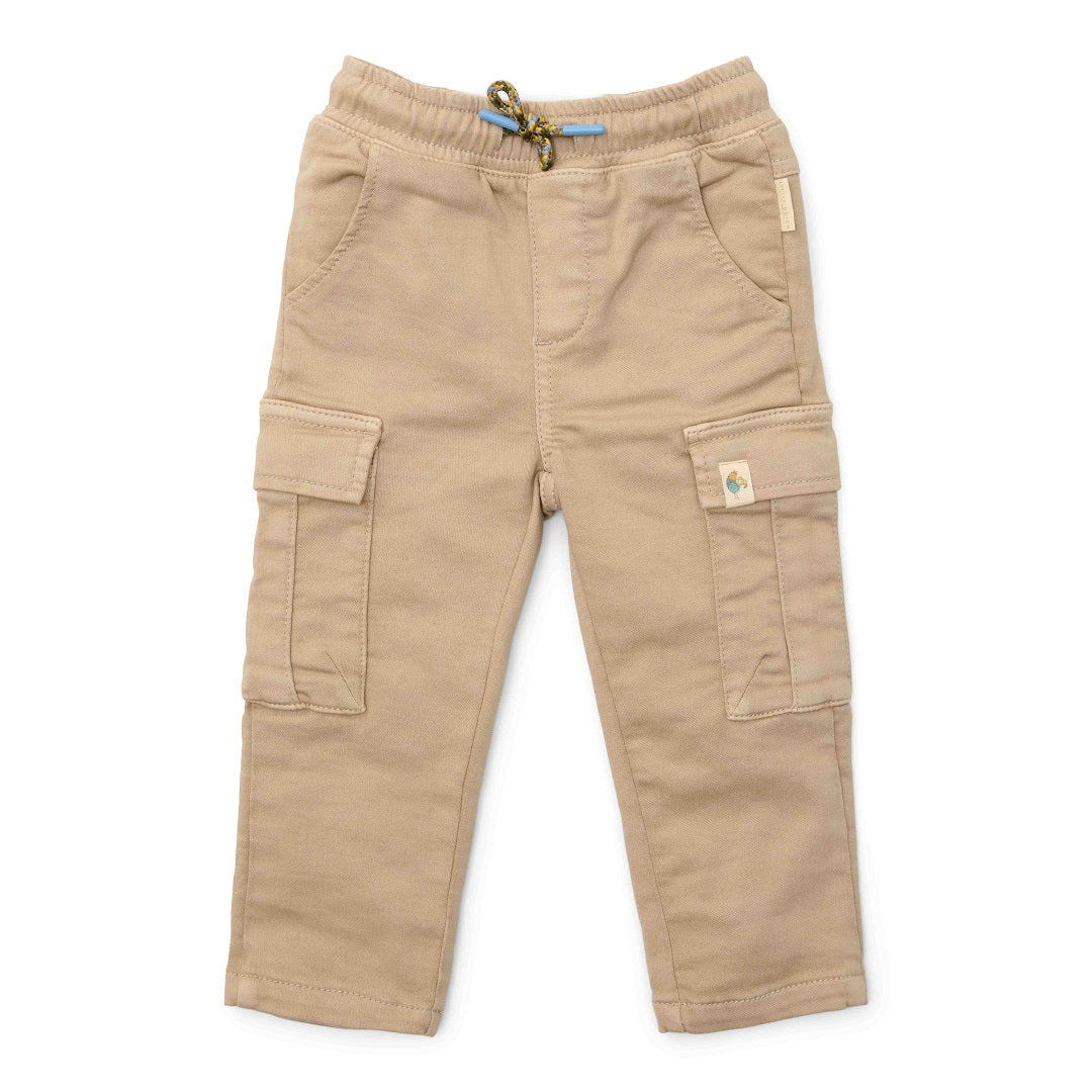 Cargo jogging pants Sand - Little Farm | Little Dutch