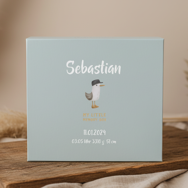 Boîte à souvenirs Sailors Bay – Boîte à souvenirs pour bébé | Cadeau de naissance & de baptême