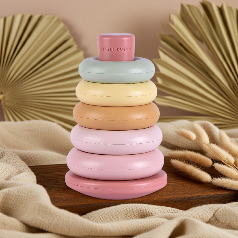 Stacking Tower Pink | Motor Skills Toy for Babies and Toddlers