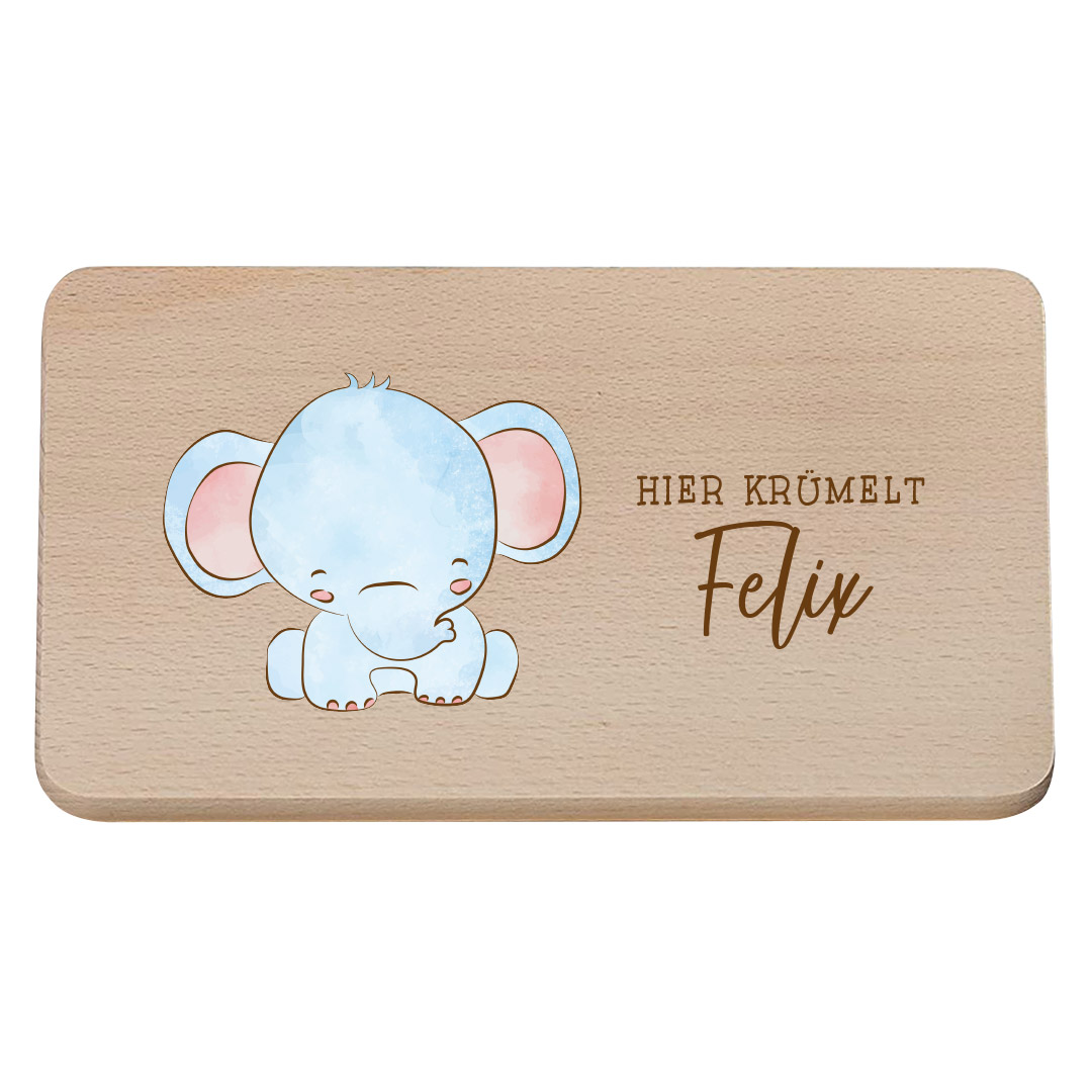 Planchette de petit-déjeuner personnalisée avec nom - Taille S | Schmatzepuffer