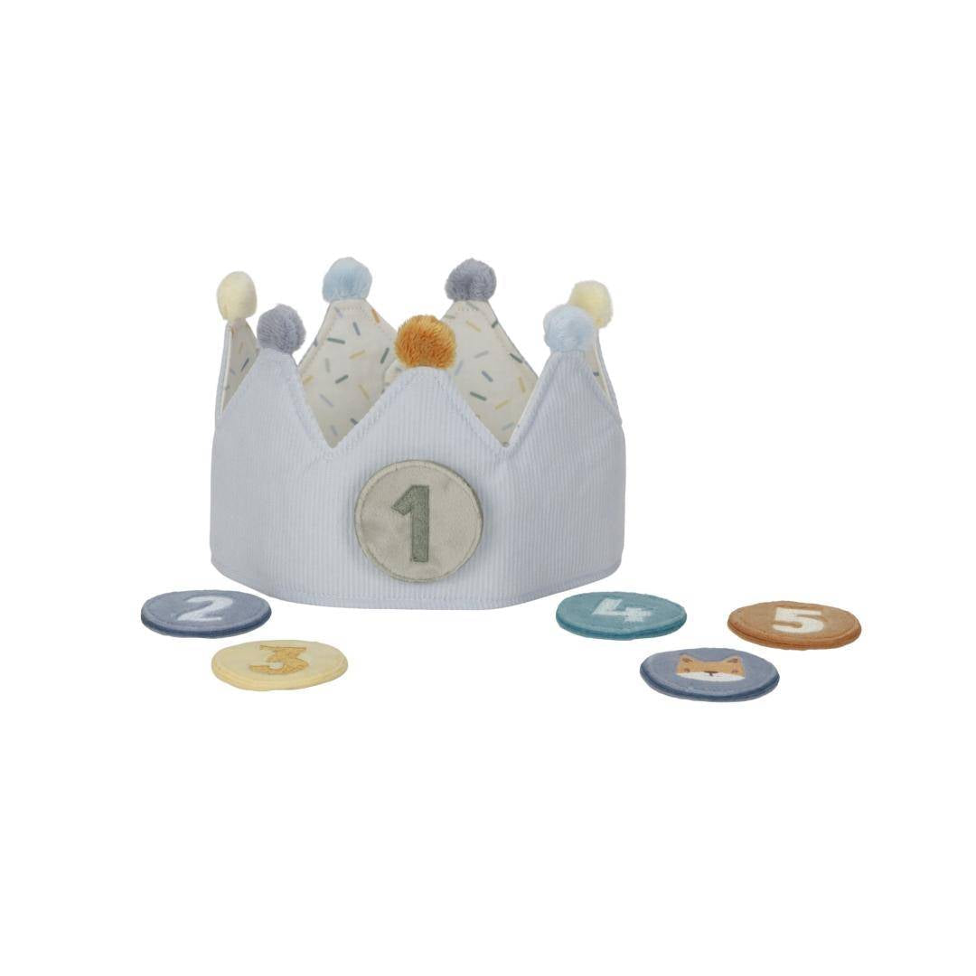 Blue birthday crown