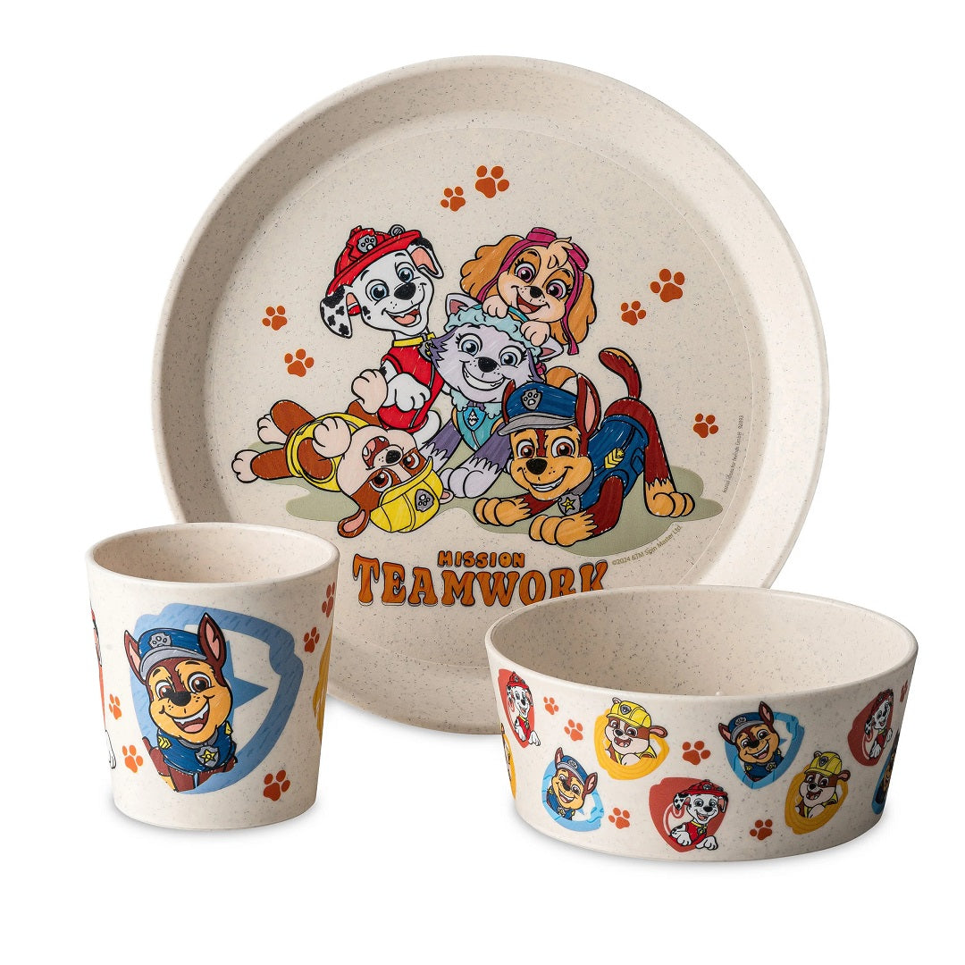 Connect Grow Paw Patrol 3-piece tableware set, sand | Koziol