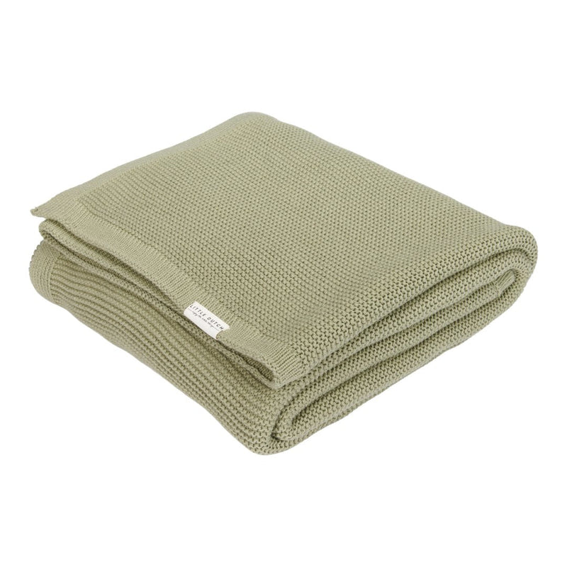 Children's duvet knit 110 x 140 cm - Pure Olive | Little Dutch