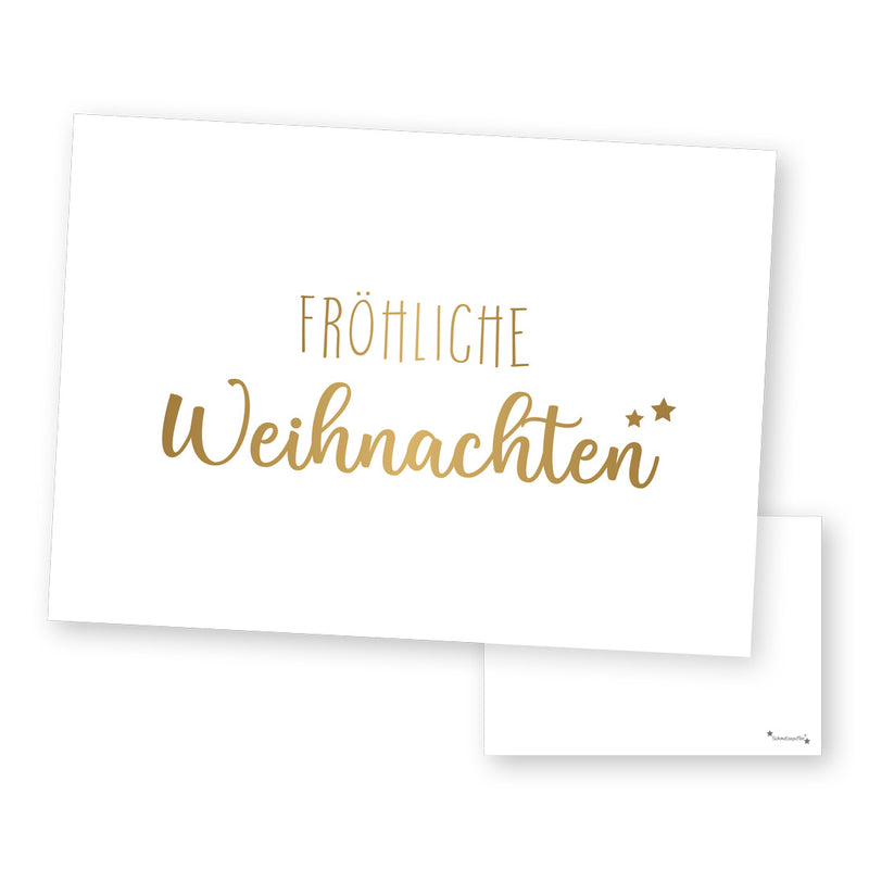 Gold Christmas Card with Christmas Greeting | Schmatzepuffer®