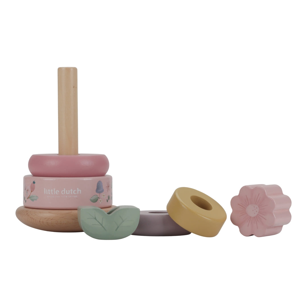 Wooden stacking tower Fairy Garden "For Baptism"