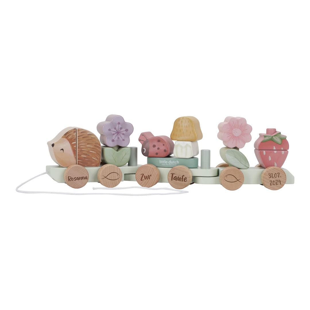 Holz-Zug Igel Fairy Garden "Zur Taufe" | Little Dutch
